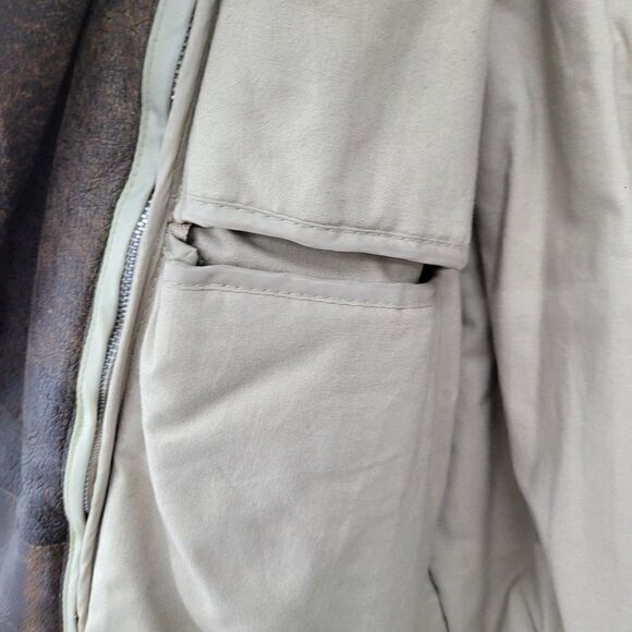 Vintage 80's Leather Jacket Flight Bomber Maverick Top Gun Distressed Brown XL - Picture 17 of 17